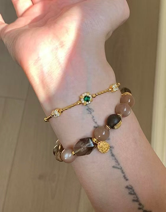 The Vintage Emerald Floral Bracelet